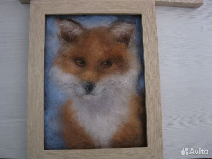 Картины шерстью большие 28х22см(картины из шерсти)