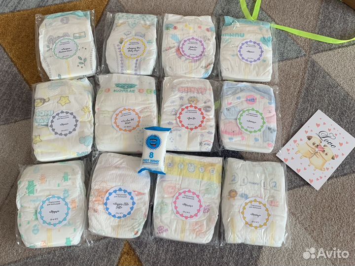 Подарок новорожденному, микс подгузников