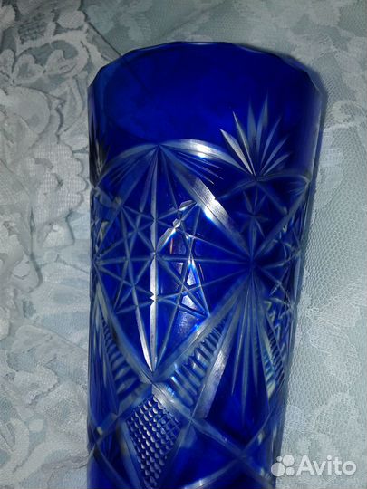 Посуда СССР, хрустальный рог для вина, фужеры