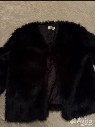 Шуба / шубка искусственный мех черная