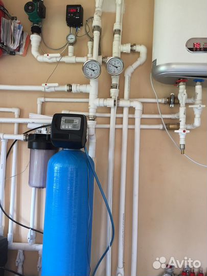 Монтаж систем водоочистки, отопления, водоснабжени