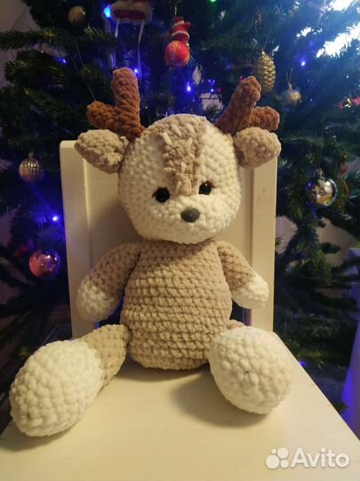 Олень амигуруми игрушка мягкая