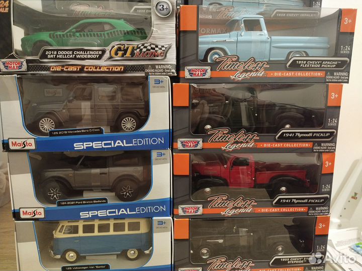 Модель 1:24, новые, Maisto и MotorMax