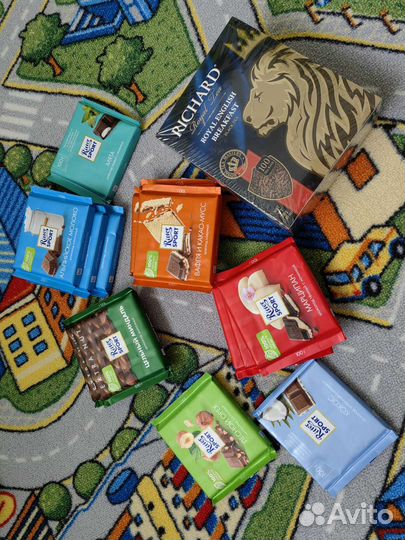 Чай, шоколад Ritter sport