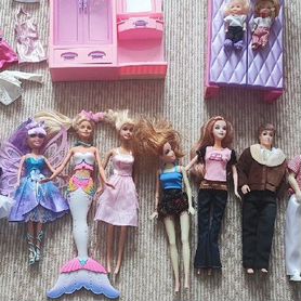 Куклы Барби, Кен, одежда для них и мебель