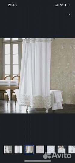 Шторка для ванной Carnation home fashions Ruffles
