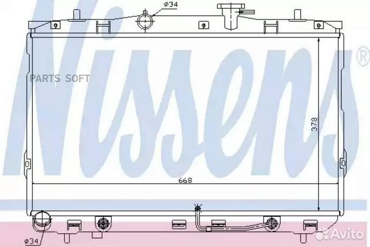 Радиатор охлаждения двс hyundai coupe (2002) 2.0