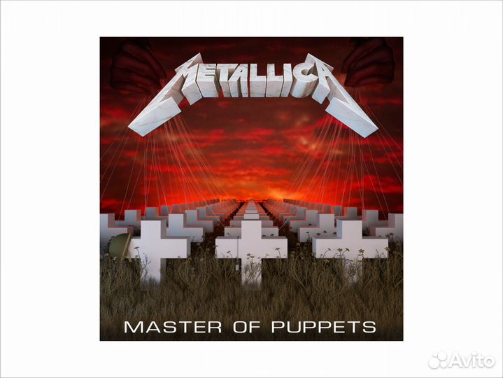 Metallica золотой винил в рамке с автографами