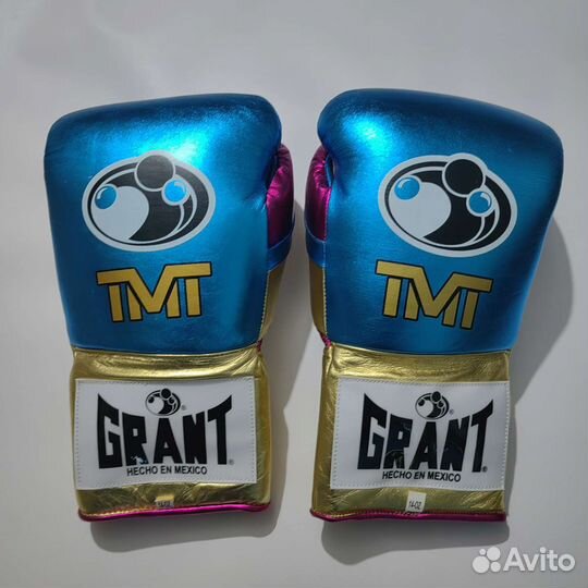 Боксерские перчатки grant кожаные на шнурках