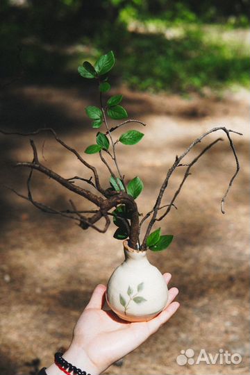 Ваза ручной работы Листик