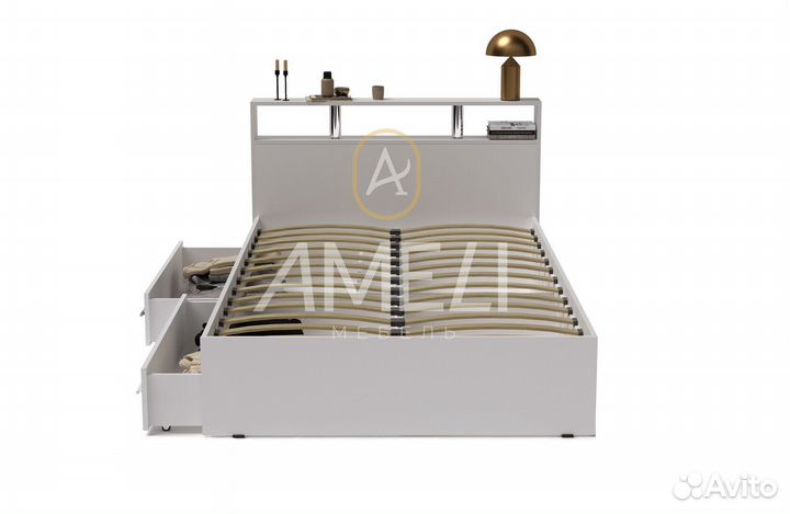 Кровать двуспальная с ящиками