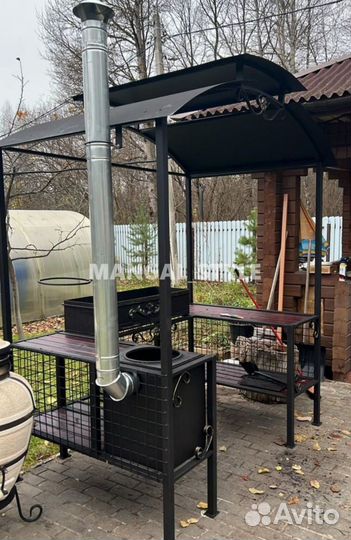 Мангал с крышей