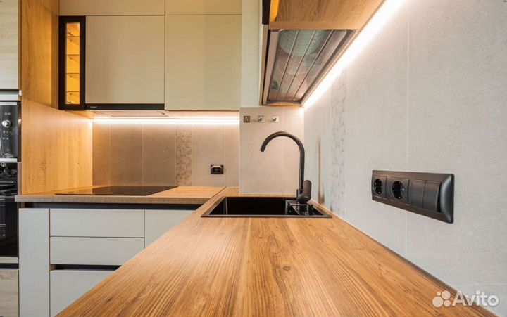 Кухня Бежевая на заказ с гарантией