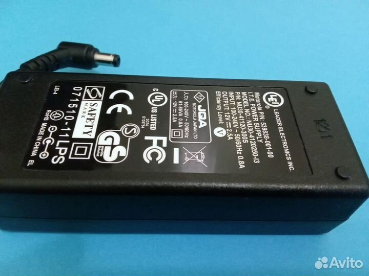 Блок питания 12V 2.5A NU30-41120-300S новый