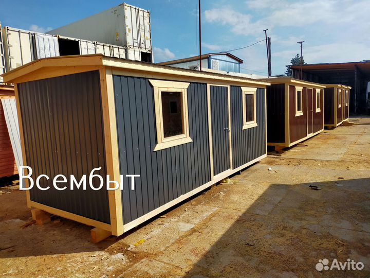 Бытовка 6 на 2 блоки зимняя утепленная