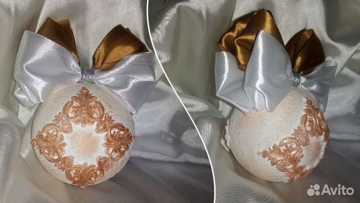 Новогодний шар на елку - ручная работа