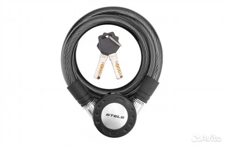 Трос-противоугонка с ключем stels 12х1200 мм 87708