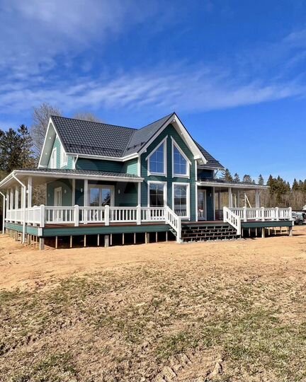 Коттедж 130 м² на участке 8 сот.