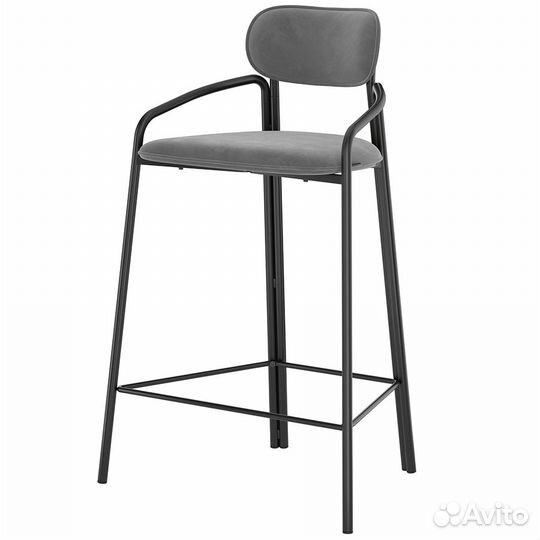 Стул полубарный Latitude Ror, Round, велюр, черный