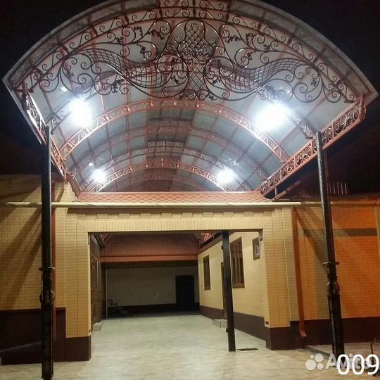 Навесы из поликарбоната заборы ворота гаражи