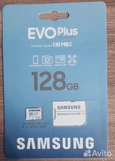 Карта памяти micro sd 128 gb Samsung