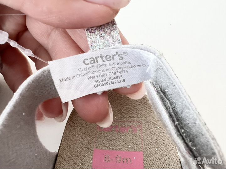 Новые детские сандалии Carter's размер 6-9 месяцев