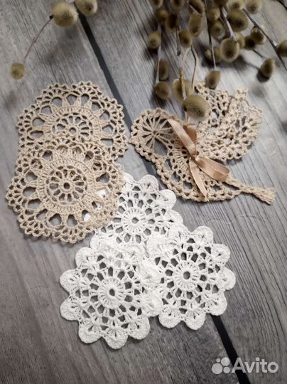 Вязаный весенний декор. Набор. Ручная работа