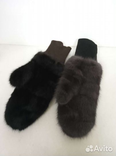 Варежки из норки