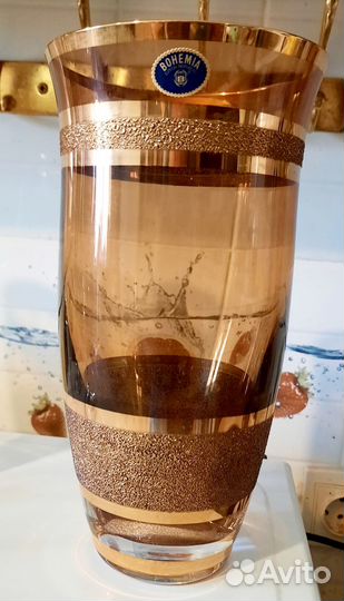 Ваза для цветов богемское стекло