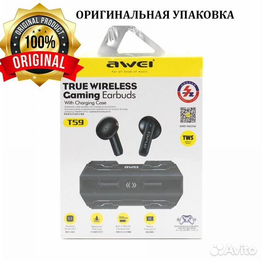 Беспроводные наушники Awei T59 Bluetooth 5.3 наушн