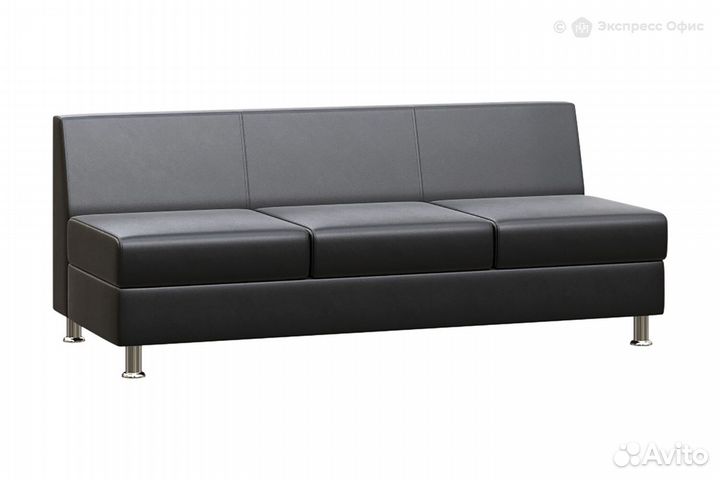 Диван офисный без подлокотников трехместный Prime