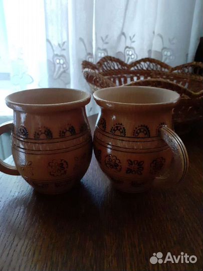Кружки деревянные, пара