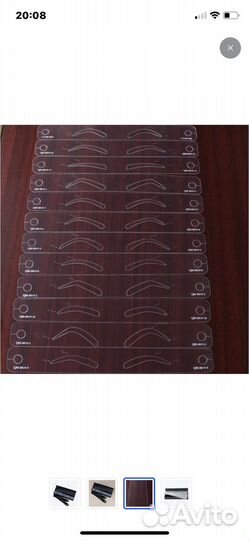 Тафареты для бровей на резинке 12 шт