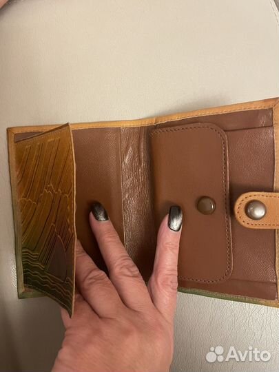 Кожаный кошелёк-портмоне времён СССР