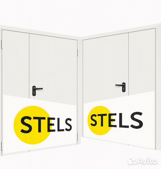 Дверь противопожарная двупольная