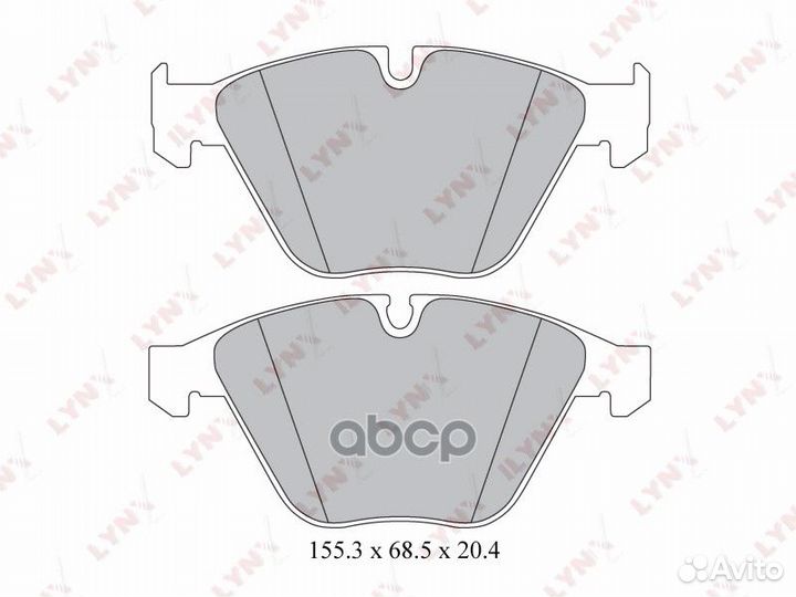 Колодки тормозные дисковые перед BD1415 LYN