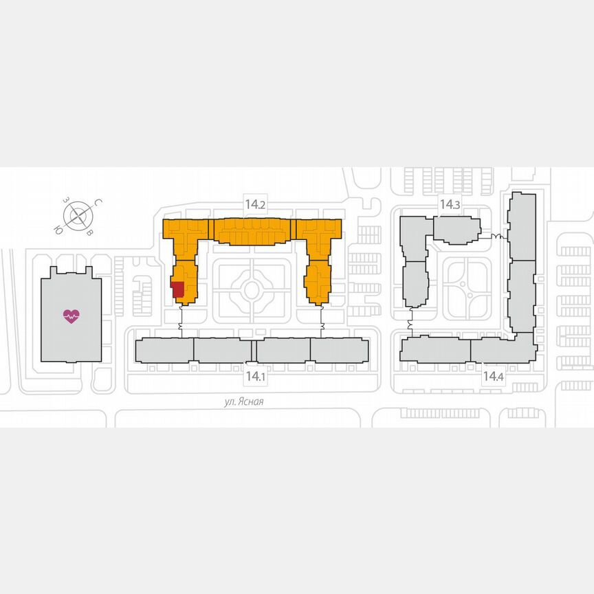 2-к. квартира, 59,5 м², 1/8 эт.