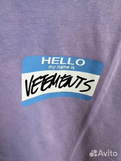 Vetements футболка hello оверсайз