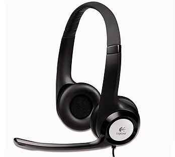 Наушники с микрофоном Logitech Stereo Headset H390 черные, USB