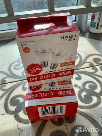 Лампа светодиодная 15Вт 3000К E27 Gauss