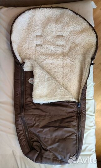 Меховой конверт в коляску/санки