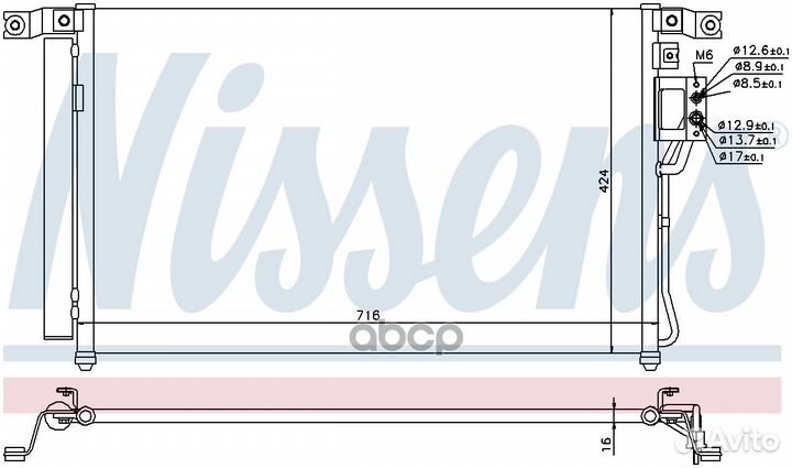 940278 Конденсер hyundai santa FE 2.0/2.7/2.2 C