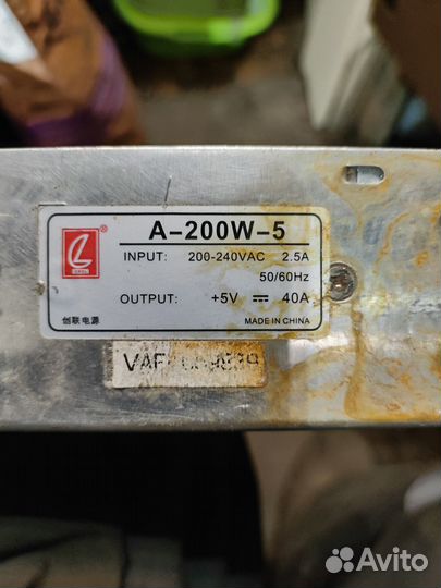 Блок питания 5V 40A 200W для бегущих строк и свето