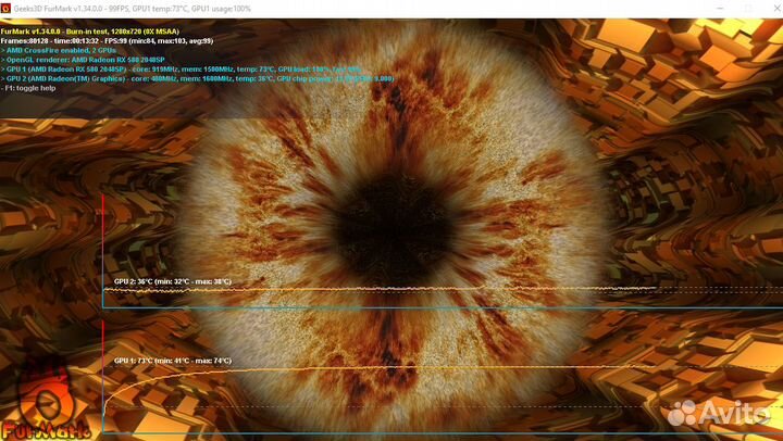 Видеокарта RX RX580 2048sp 8гб