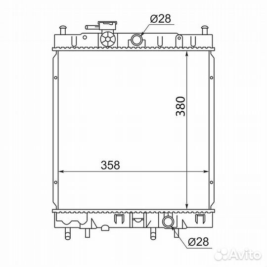 Радиатор охлаждения Nissan March '92-'02 (CG10DE