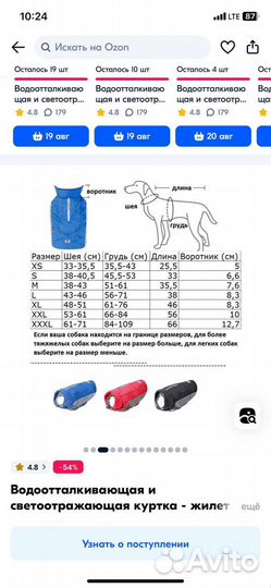 Куртка попона для собаки