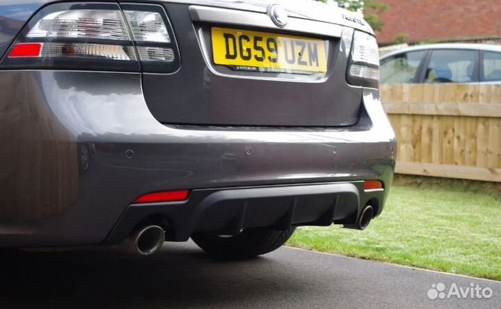 Диффузор на задний бампер Saab 9-3 рестайлинг