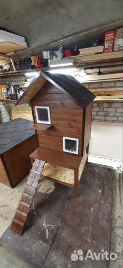 Будка, домик для кошки уличный утепленный