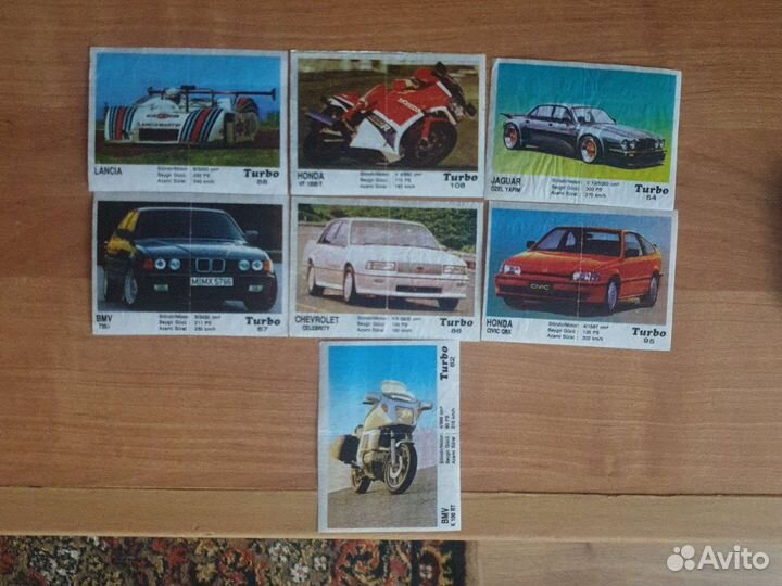 Вкладыши от жвачек редкие