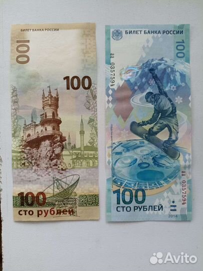 Памятные банкноты россии